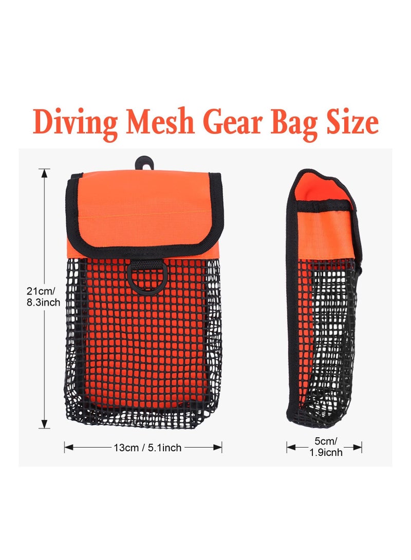 Scuba Diving Gear Bag with Mesh Storage Pocket Finger Reel SMB Safety Surface Marker Buoy Holder Pouch Snorkeling Equipment Carry Lightweight for