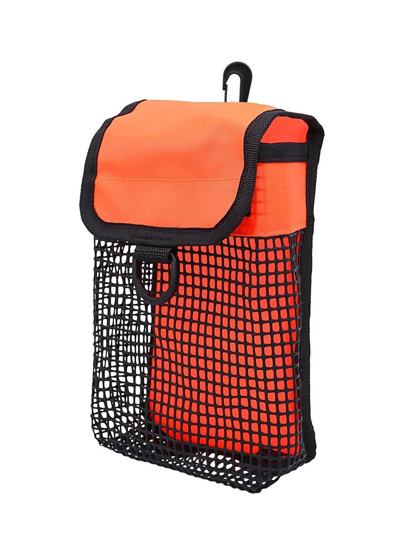 Scuba Diving Gear Bag with Mesh Storage Pocket Finger Reel SMB Safety Surface Marker Buoy Holder Pouch Snorkeling Equipment Carry Lightweight for