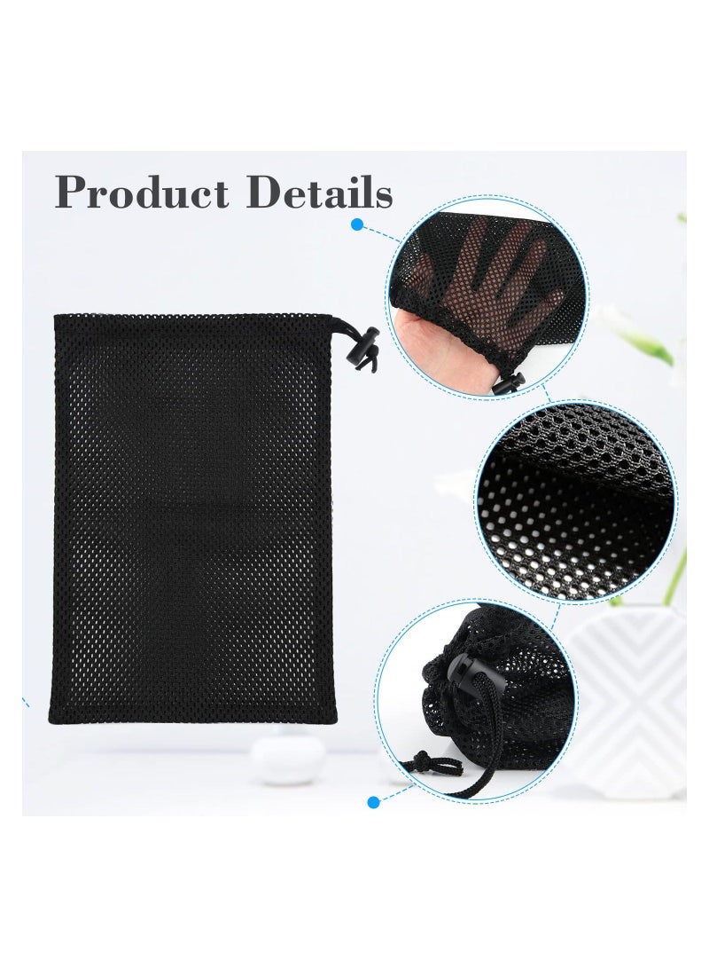 10 Pack Mesh Drawstring Bag 12 x 8 inch, Bags Multi Purpose Net with Cord Lock Closure for Home Kitchen Laundry Travel Camping Outdoor Basketball Socce Nylon