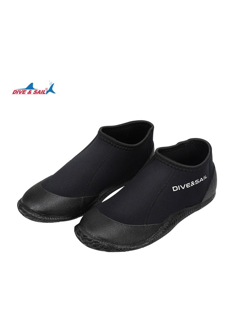 Diving Boots 3MM Men And Women's Beach Surfing Non-slip Water Shoes Anti-coral Snorkeling Fins Equipment Black