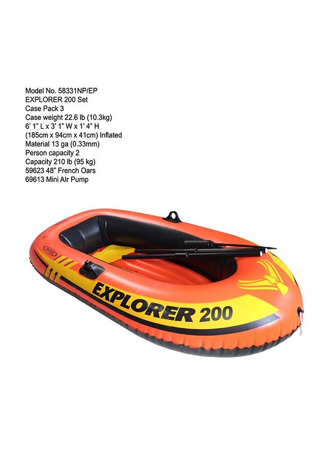 Explorer 200 Boat With Paddle 185 x 94cm