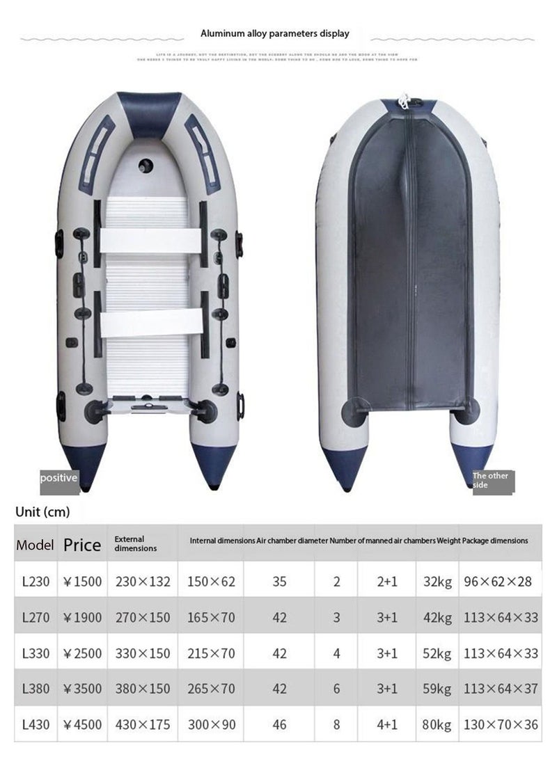 Hydro Force Inflatable Boat Raft Set with 2 Aluminum Oars for Fishing Lakes and Rivers