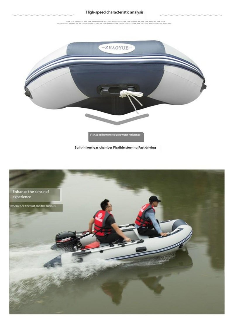 Hydro Force Inflatable Boat Raft Set with 2 Aluminum Oars for Fishing Lakes and Rivers