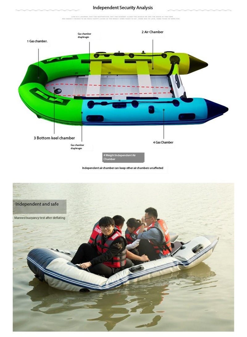 Hydro Force Inflatable Boat Raft Set with 2 Aluminum Oars for Fishing Lakes and Rivers