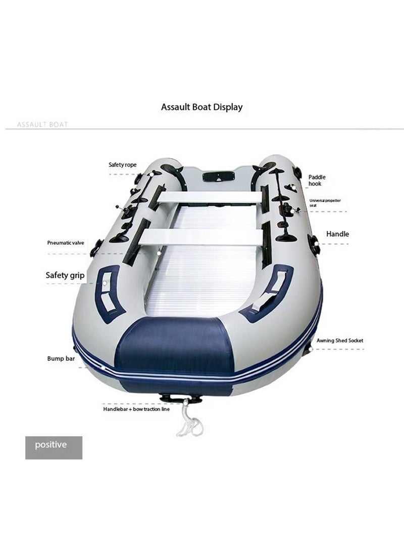 Hydro Force Inflatable Boat Raft Set with 2 Aluminum Oars for Fishing Lakes and Rivers