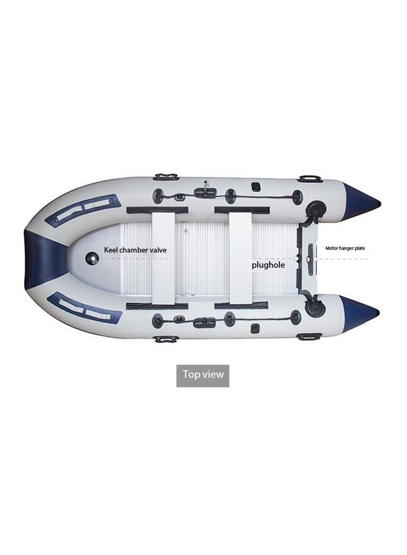 Hydro Force Inflatable Boat Raft Set with 2 Aluminum Oars for Fishing Lakes and Rivers