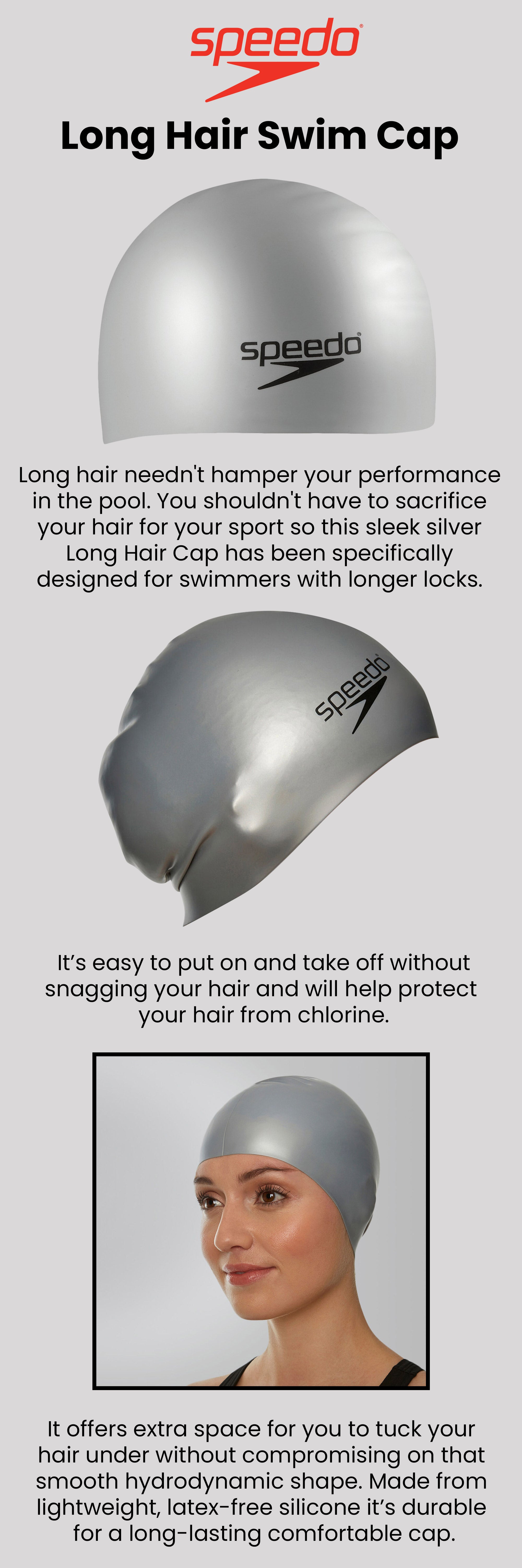 Long Hair Swim Cap - , One Size