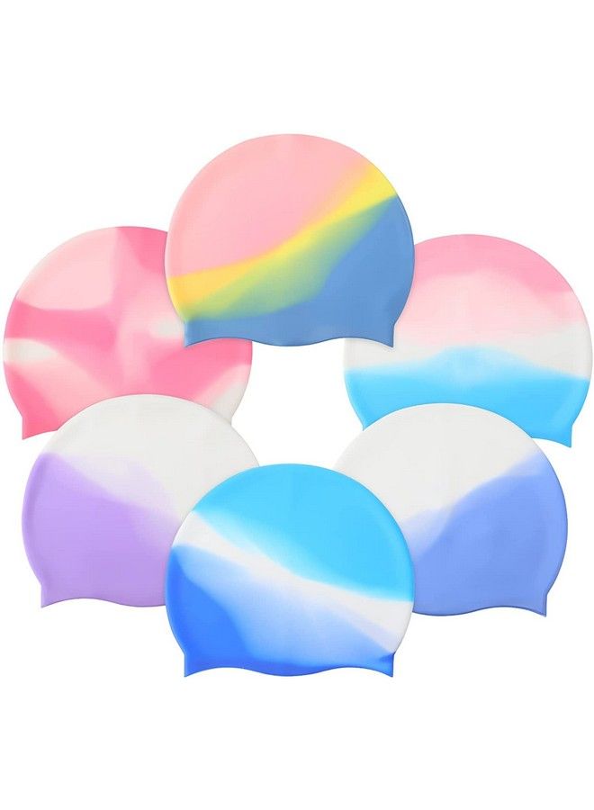 Friendly Swede Silicone Long Hair Swim Caps Durable Silicone Swimming Caps (Pack Of 3) Color May Varysstp