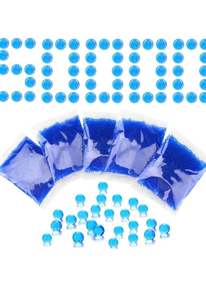 Water Balls Beads Ammo Bullets Made for Eco-Friendly Non-Toxic Based Splatter Gall Gun Vases and Plants Decor of Gel Blue 5 pack-7-8mm