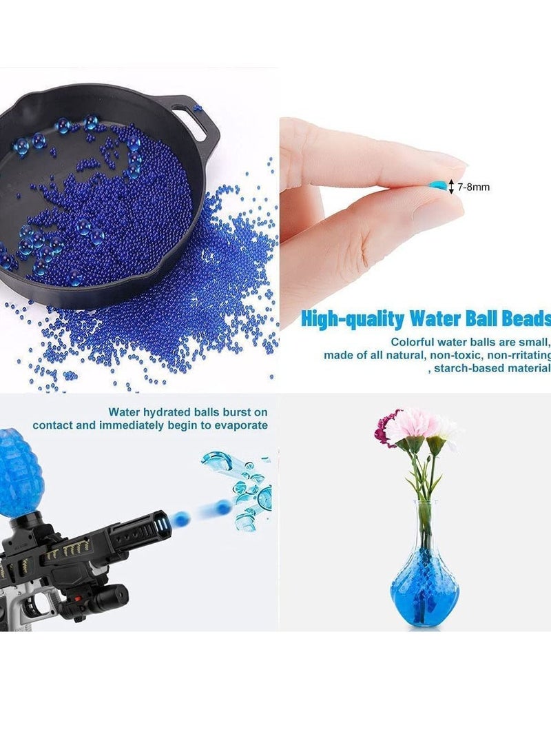 Water Balls Beads Ammo Bullets Made for Eco-Friendly Non-Toxic Based Splatter Gall Gun Vases and Plants Decor of Gel Blue 5 pack-7-8mm