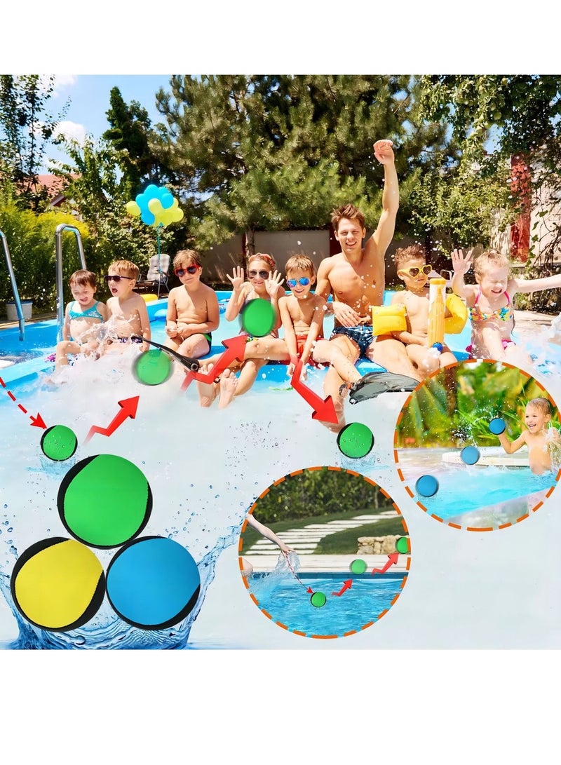 3pcs Water Jumping Ball Surf Ball Bouncing Ball Gel Ball Beach Ball for Skipping and Bouncing Pool Beach Party Favor