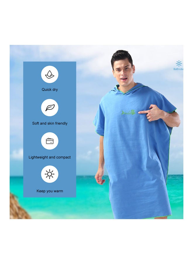 Quick-Dry Robe With Hood Microfiber Beach Blanket 23.00x3.00x20.00cm