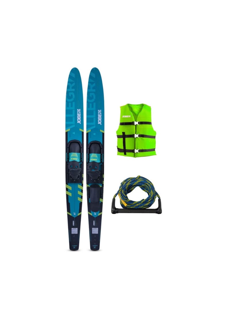 Jobe Allegre 67 inches Skis Combo Package - Teal