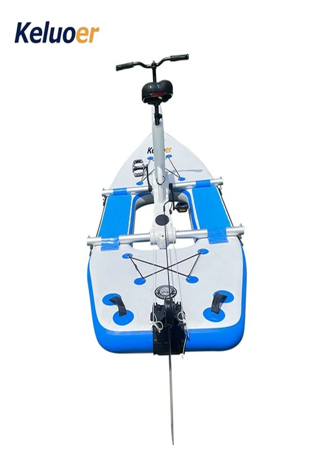 New Collection Pontoons Inflatable Water Bike Single Water Recreation Pedal Bike