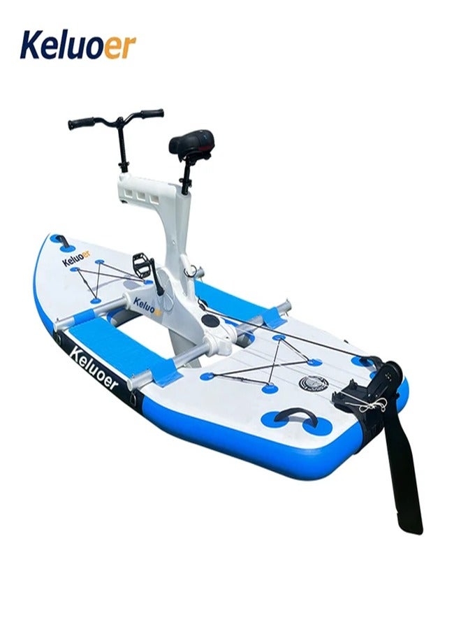 New Collection Pontoons Inflatable Water Bike Single Water Recreation Pedal Bike