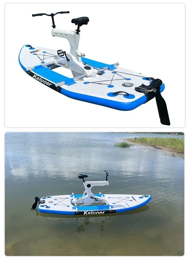 New Collection Pontoons Inflatable Water Bike Single Water Recreation Pedal Bike