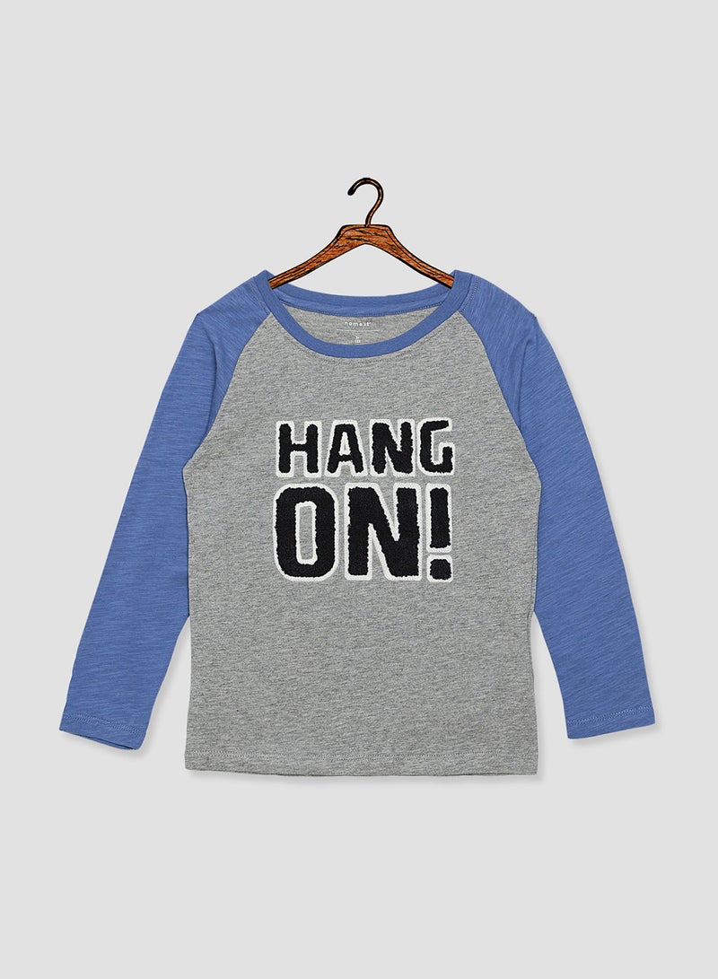 Kids Mickey Long Sleeve T-Shirt Dutch Blue