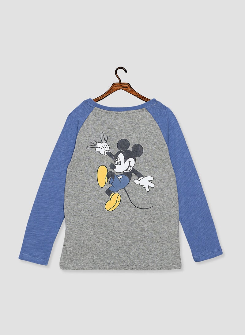 Kids Mickey Long Sleeve T-Shirt Dutch Blue