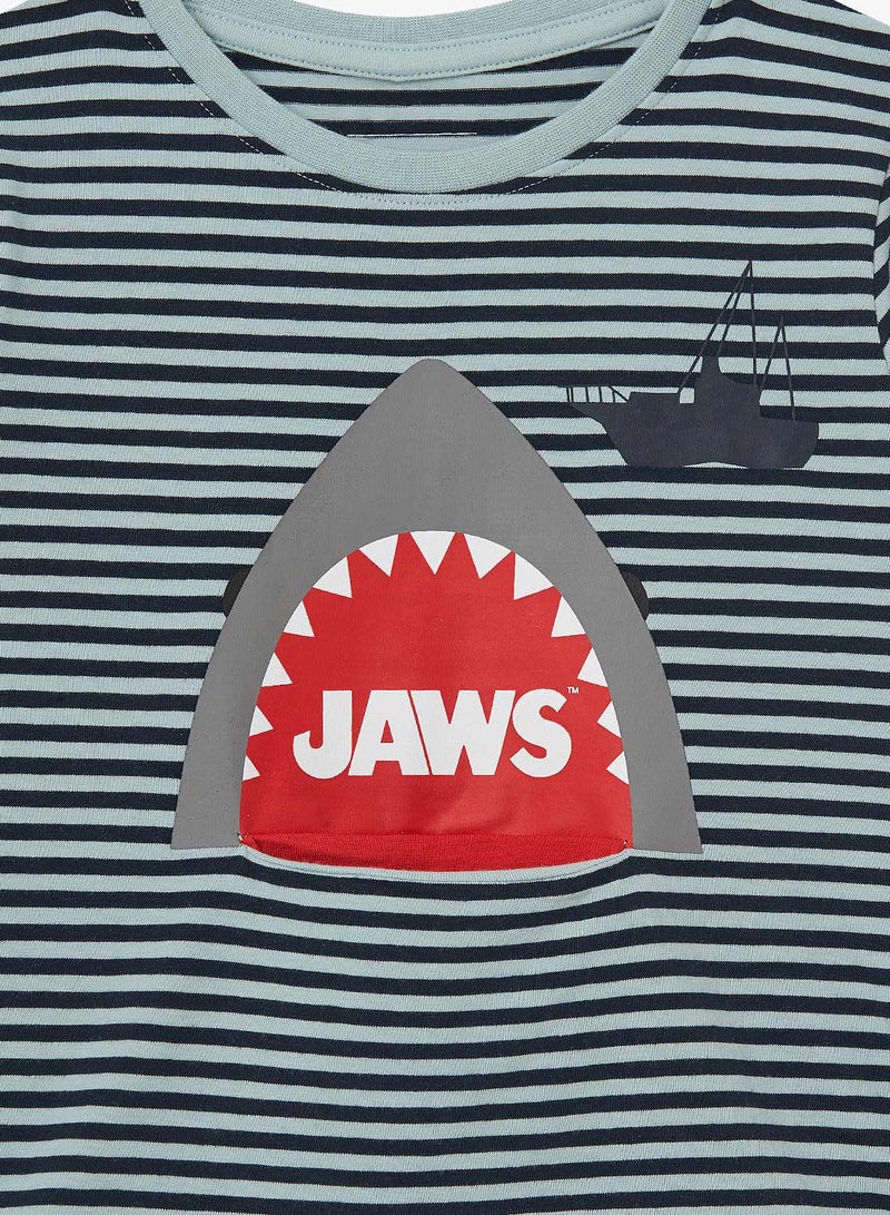 Kids Jaws Long Sleeve T-Shirt Blue