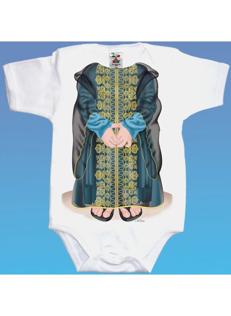 Arab Long Thob Blue Romper For 12 - 18 Months Baby