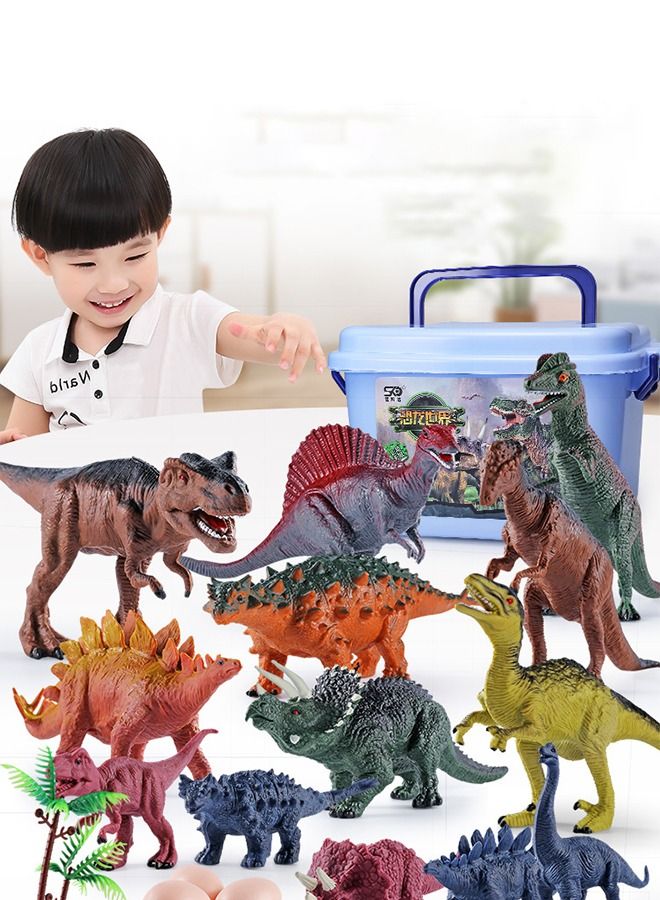 52 Pcs Dinosaur Toys Figures with Activity Play Mat, Jurassic Dinosaur Toys，Realistic Action Educational Dinosaur Figures for Kids Boys Girls