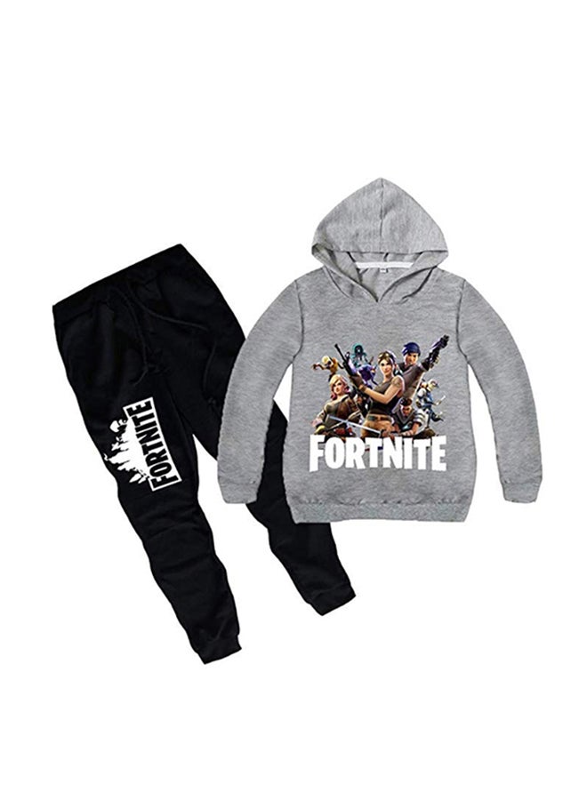 3D Long Sleeve Hoodie And Pant Set Multicolour