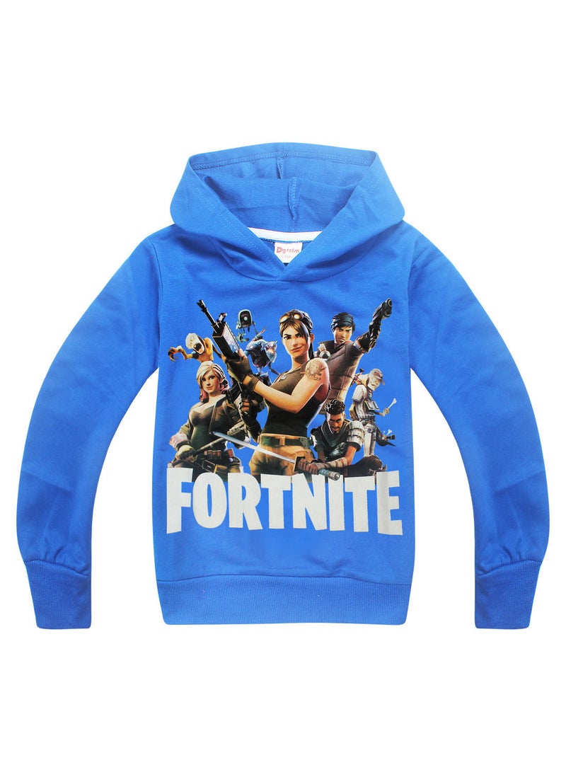 Fortnite Print Pattern Long Sleeve Hoodie And Pant Set Red