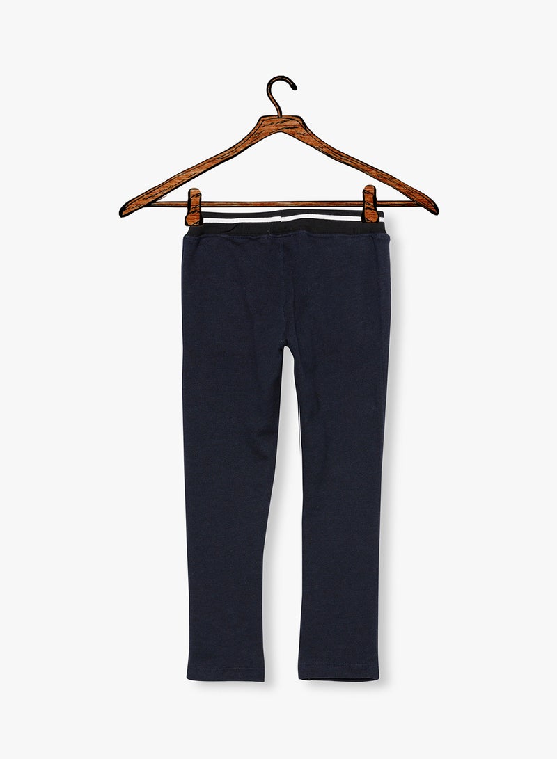 Contrast Trim Sweatpants Navy