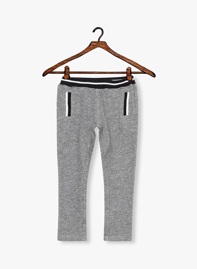 Contrast Trim Sweatpants Grey