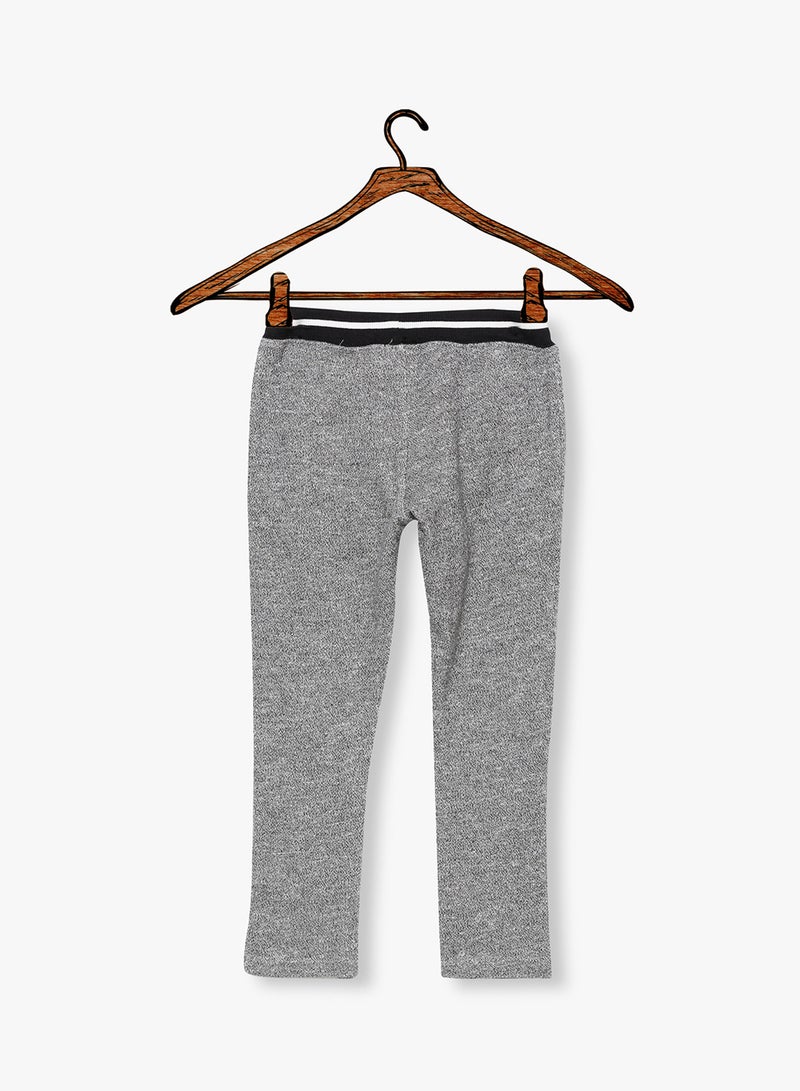 Contrast Trim Sweatpants Grey