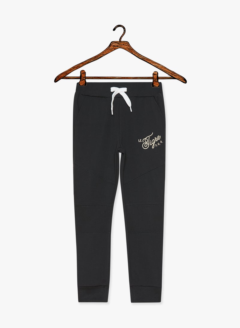 Boys Paneled Sweatpants Black