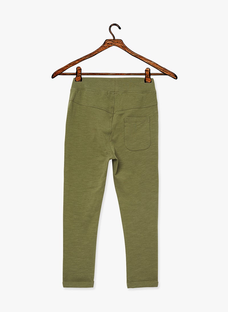 Boys Rolled Hem Pants Olive