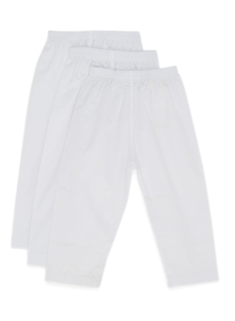 3-Piece Long Sarwal Pants White