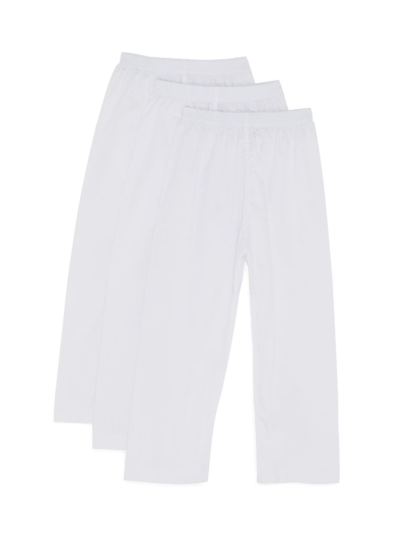 3-Piece Long Sarwal Pants White