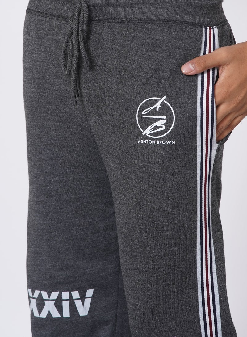 Boys Casual Fashion Track Pants Dark Grey