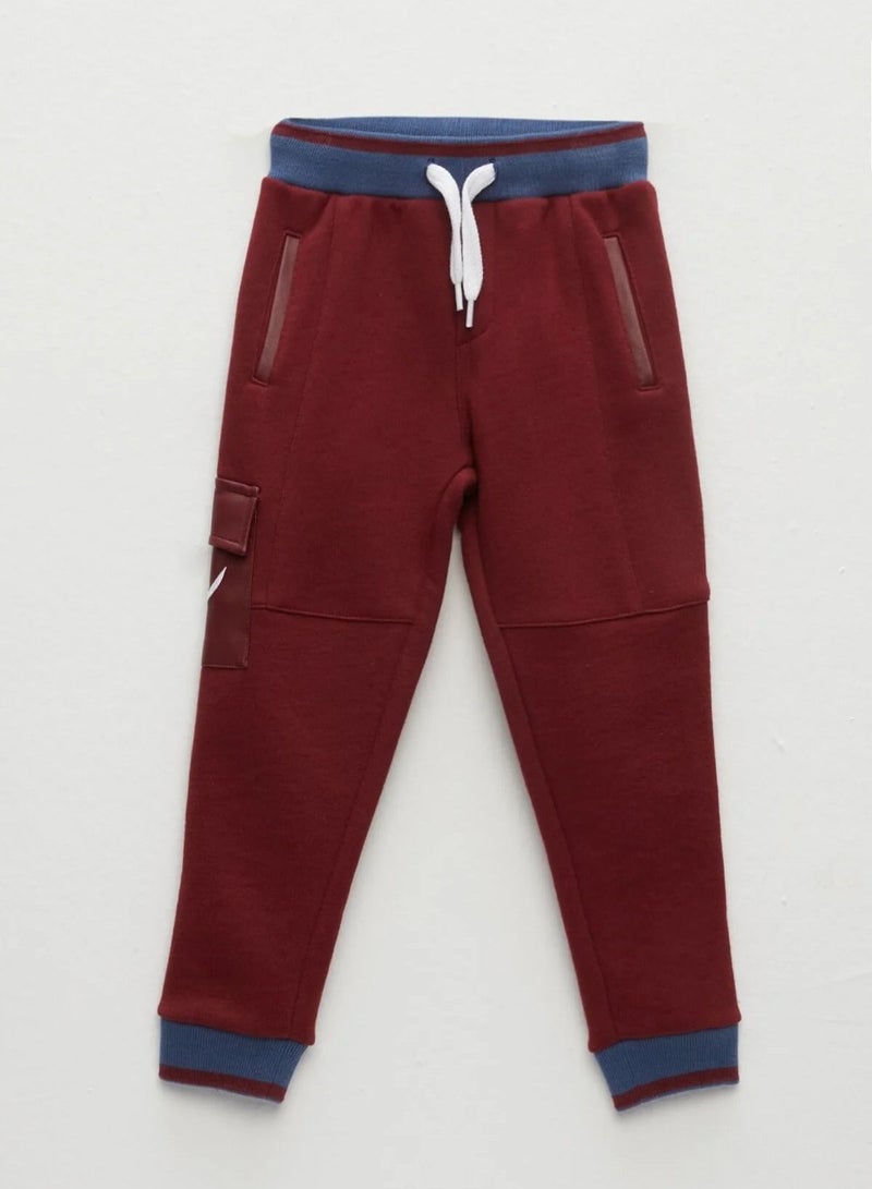 Nebbati Boy Claret Red Tracksuit Bottom