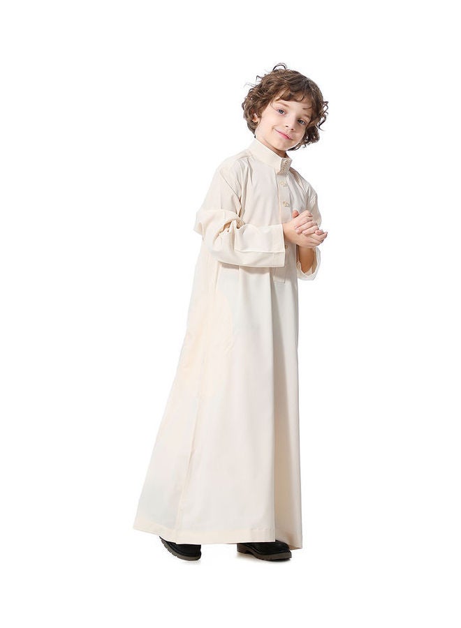 Long Sleeve Casual Kurta Beige
