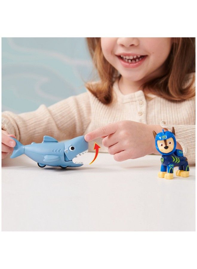 Aqua Pups Chase And Shark Action Figures Set Kids Toys For Ages 3 And Up