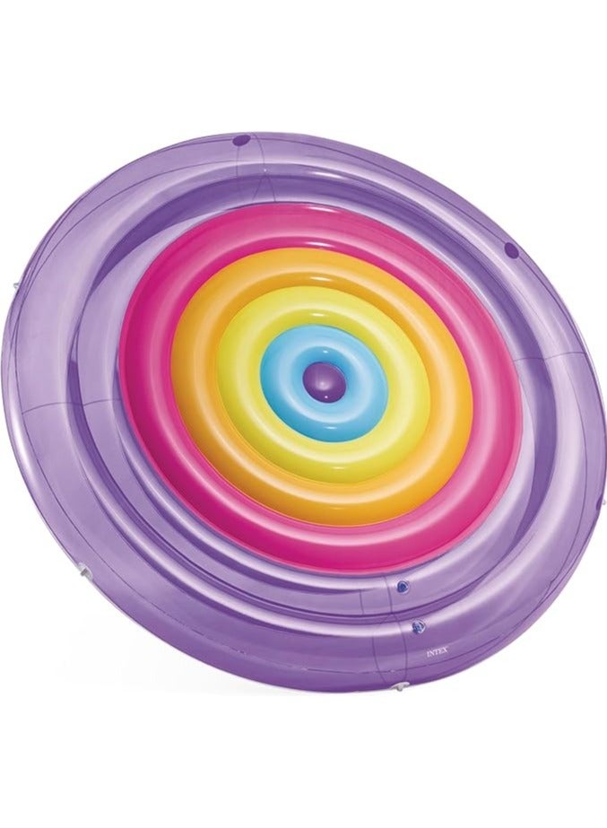 Rainbow Fiesta Island: Multi-color PVC Adult Float - 2.01m x 24cm