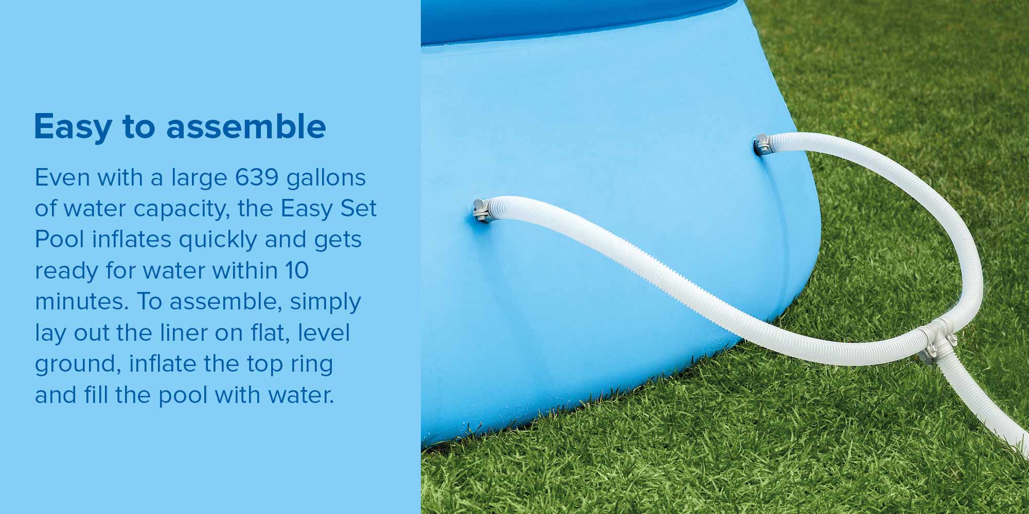 Superior Strength And Longer Durability Easy Swimming Pool Set For Kids - Blue 305x76cm
