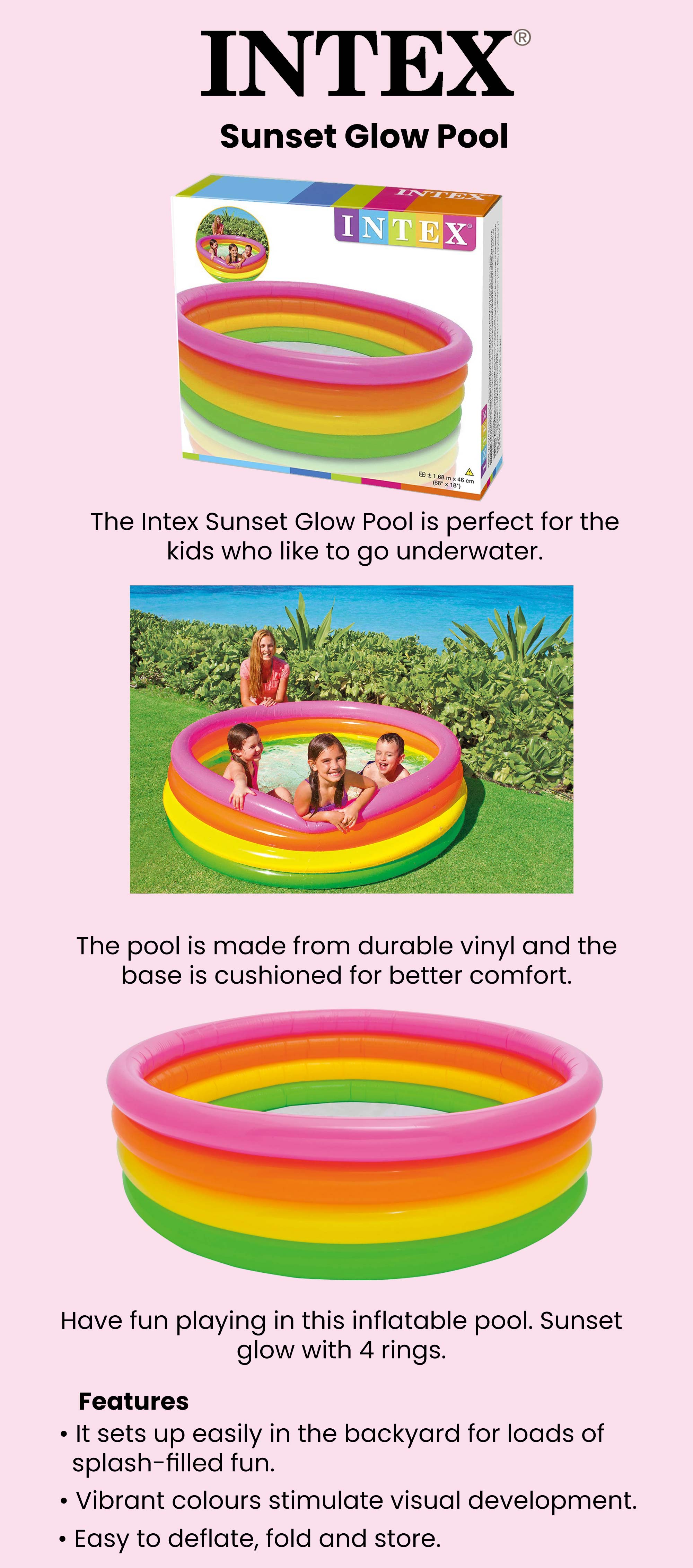 Sunset Glow Pool 168x46cm