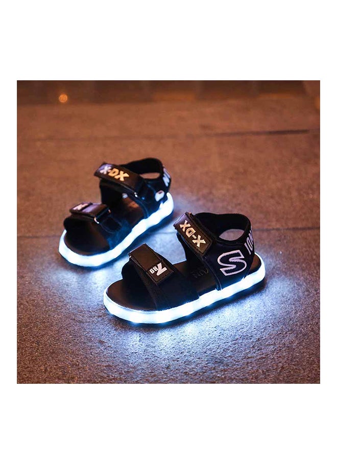 LED Flashing Lights Low Top Sneakers Black