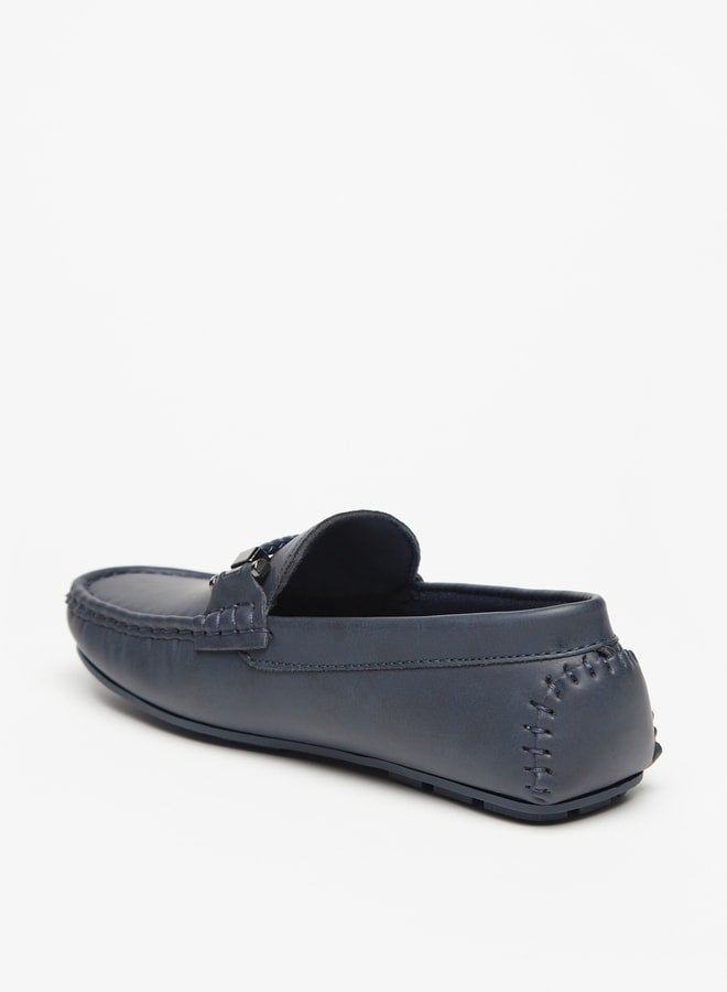 Boy's Solid Slip-On Loafers With Rope Detail Ramadan Collection