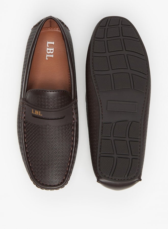 Boy's Textured Slip-On Loafers Ramadan Collection