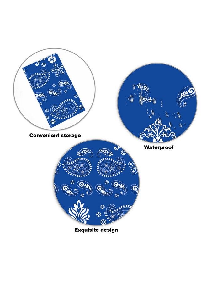 3 Pieces Bandana Western Party Tablecloth Bandana Western Cowboy Themed Disposable Table Cloth Paisley Print Plastic Rectangular Floral Table Covers For Western Cowboy Themed Party Decorations