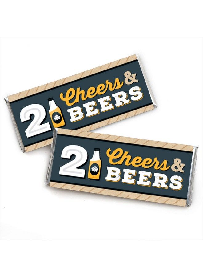 Cheers And Beers To 21 Years Candy Bar Wrapper 21St Birthday Party Favors Set Of 24