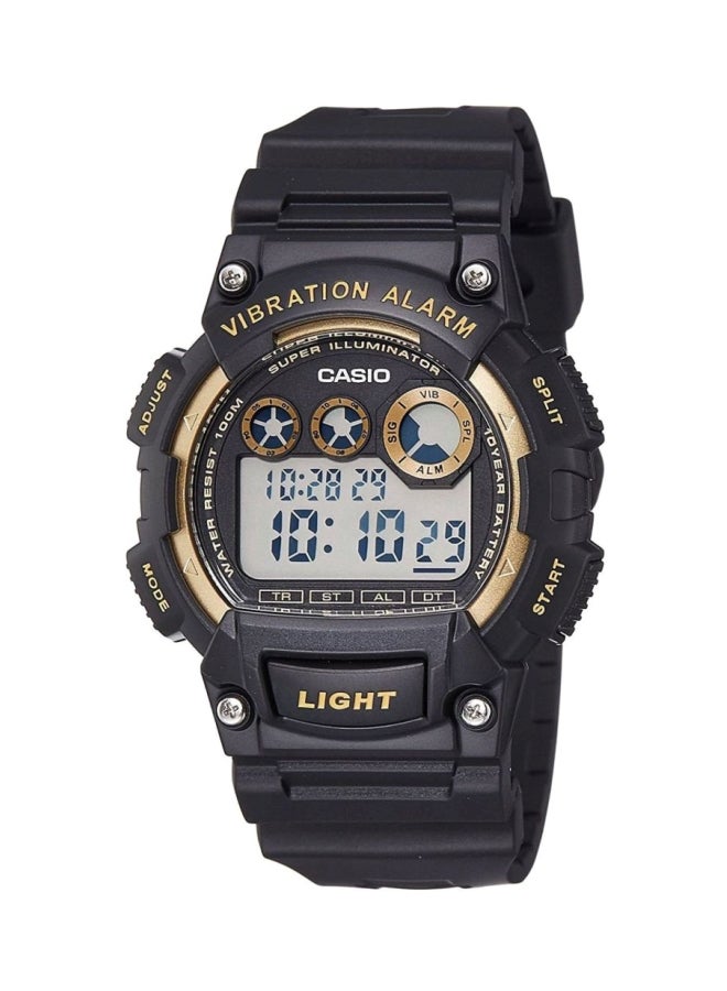 Boys' Resin Digital Quartz Watch W-735H-1A2VDF - 47 mm - Black