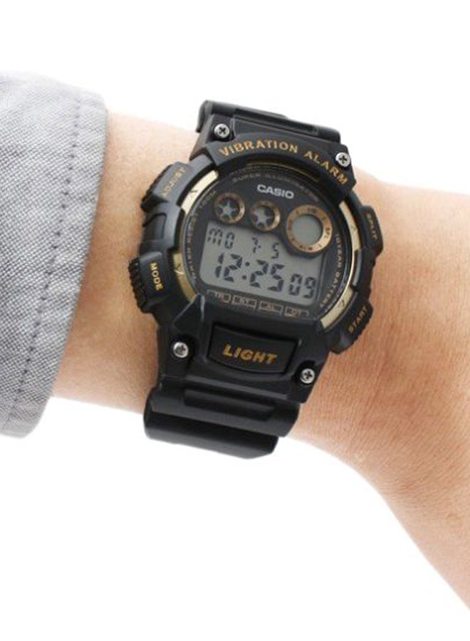 Boys' Resin Digital Quartz Watch W-735H-1A2VDF - 47 mm - Black