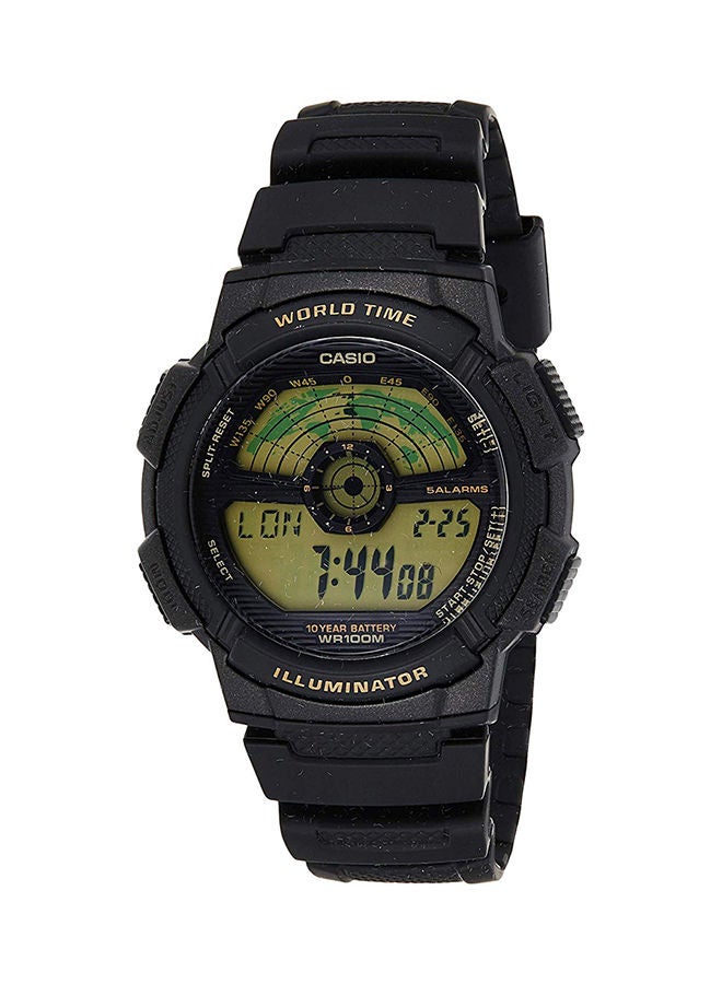 Boys' Water Resistant Digital Watch AE-1100W-1BVDF - 44 mm - Black