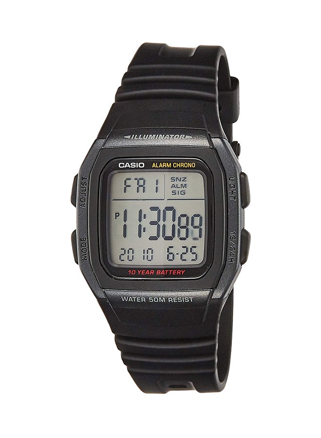 Boys' Resin Digital Quartz Watch W-96H-1BVDF - 36 mm - Black